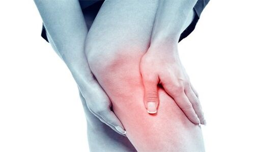 pain in the knee joint due to arthrosis